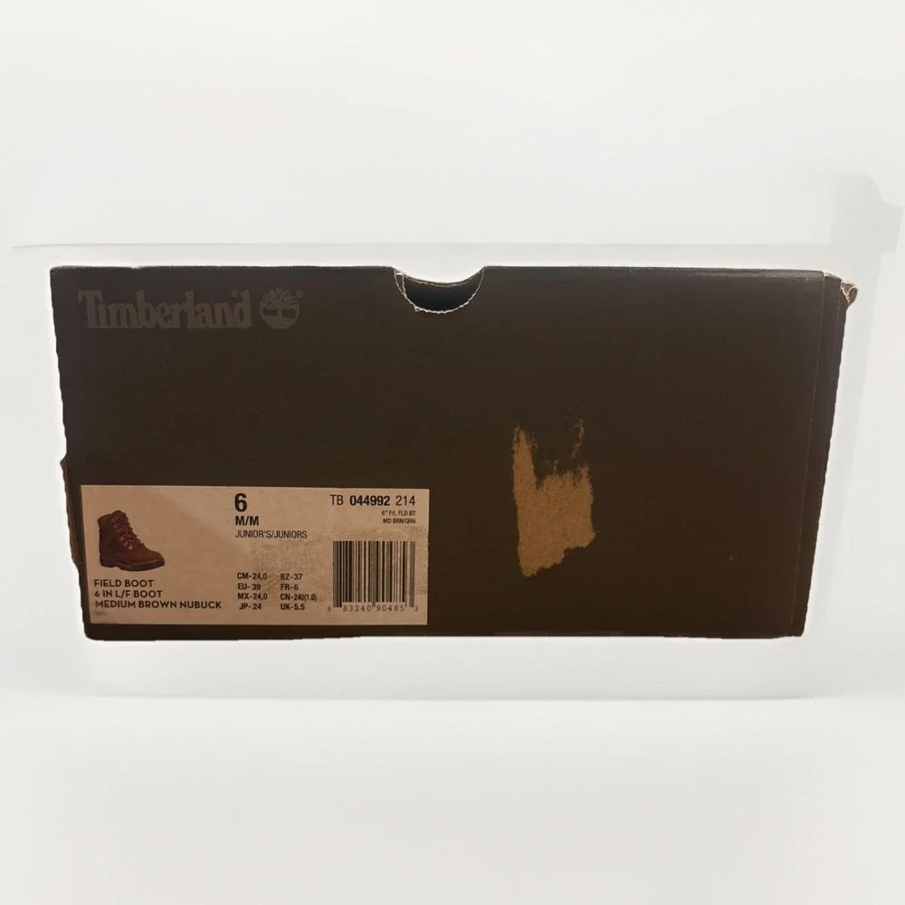 [TB044992214] Grade School Timberland 6‎ INCH FIELD BOOT JUNIOR 'BROWN GREEN'